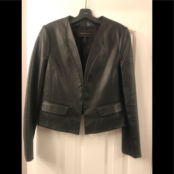 BCBG Cruz Faux Leather Blazer Jacket EUC - Picture 3 of 11
